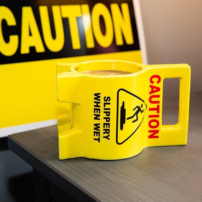 Big Mouth Inc Caution Sign Mug