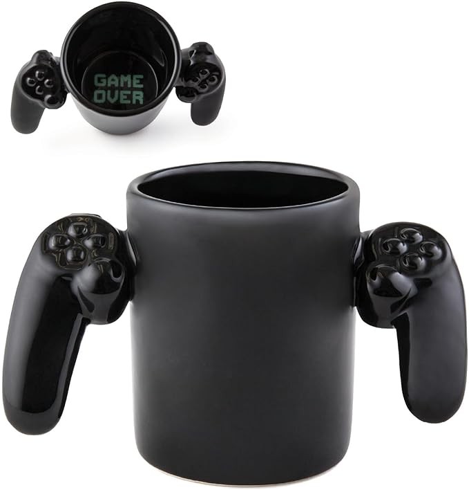 BigMouth Inc. Game Over Coffee Mug, Ceramic Gamers Cup, Holds 14 Oz., Perfect for Coffee, Tea
