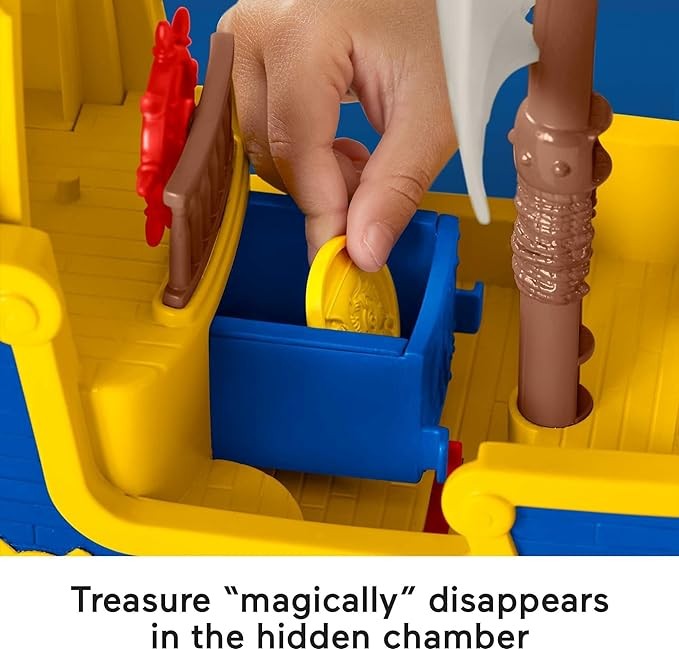 Fisher-Price Santiago of the Seas Toy Pirate Ship Lights & Sounds El Bravo Playset with Santiago Figure for Ages 3+ years​