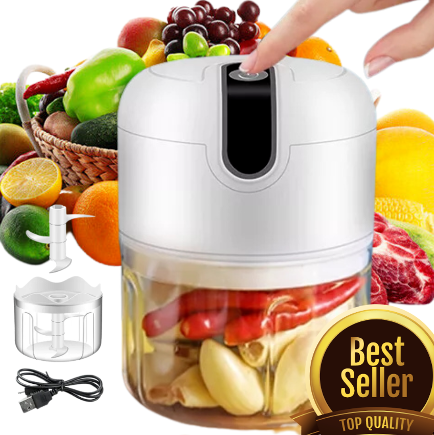 Electric Garlic Grinder Chopper Press Masher Vegetable Food Fruit Meat Crusher