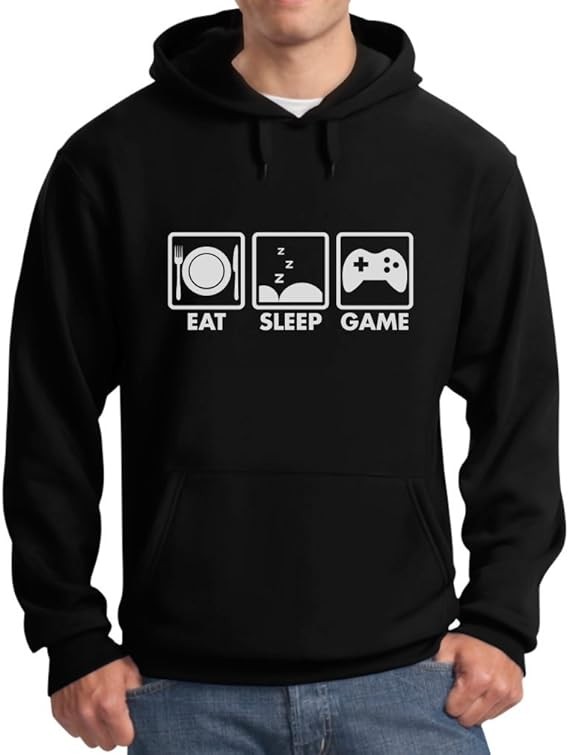 Tstars Gaming Apparel Gamer Hoodies Men Teen Boys Gifts Eat Sleep Repeat Hoodie
