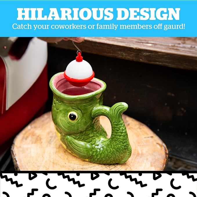 BigMouth Fish with Infuser Mug, Green, Medium