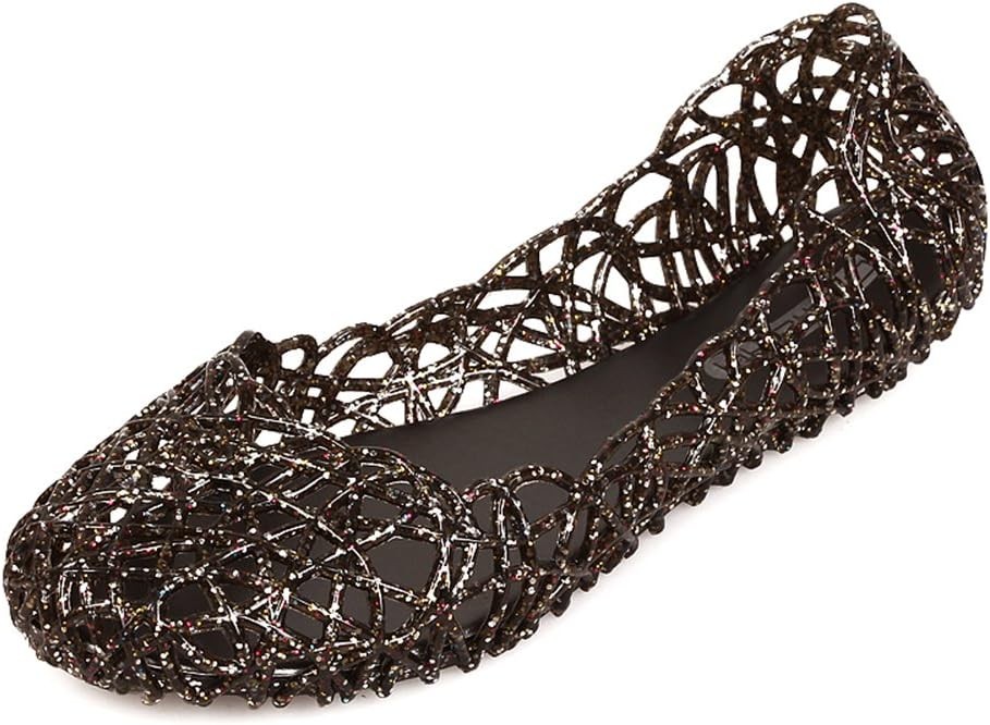 Domucos Womens Sandals Flat Jelly Shoes Slip On Hollow Out Loafers…