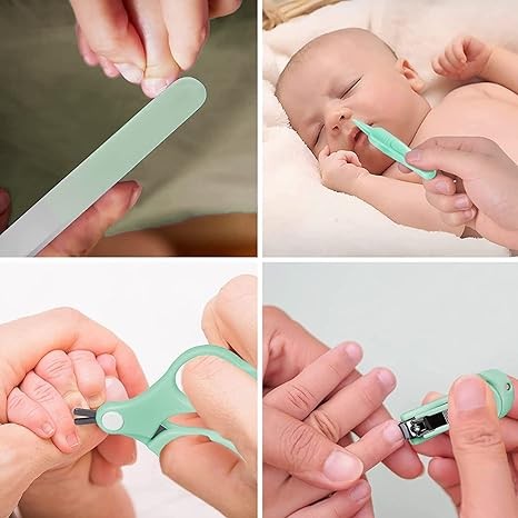Baby Nail Trimmer Electric-12 in 1 Baby Nail Clippers Safe Baby Nail File Kit with a Nail Clipper, Scissor, Tweezers, and Nail Files