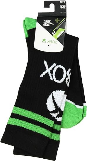 Xbox Socks Gaming Console Logo Adult Crew Socks 1 Pair