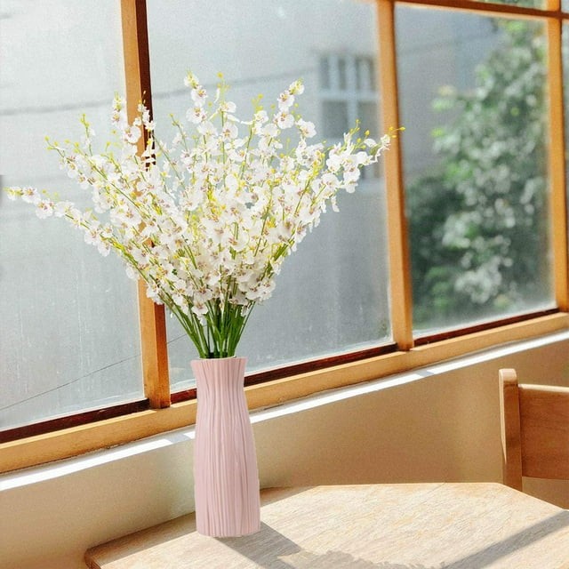 Conditiclusy Flower Vase Nordic Unbreakable Plastic Colorful Dried Flower Vase Home Decor for Living Room