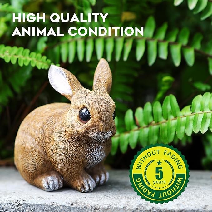 LEGIFO Bunny Decor Yard Decorations Outdoor Set of 3, Bunny Decorations for Home Garden Outdoor Statues, Easter Bunny Table Funny Garden Animals Statues Rabbit Figurines