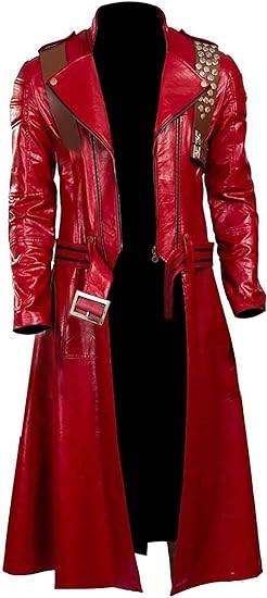 Leather Jacketz Men DMC 5 Gaming Costume Cosplay | Dant-e Long Maroon Genuine Leather Trench Coat